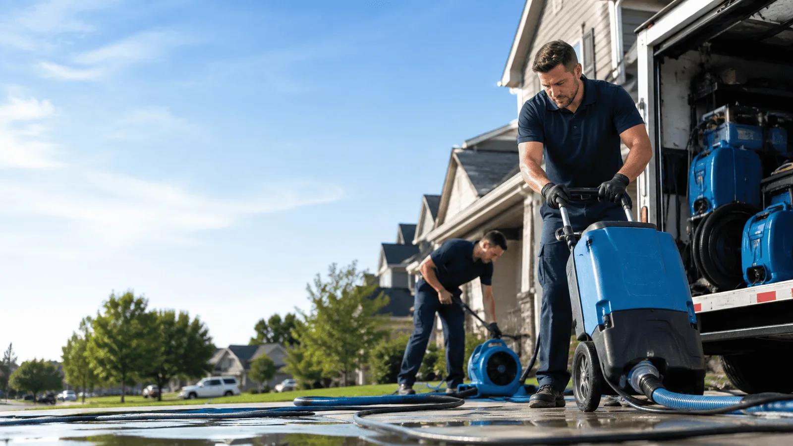 Dehumidification being performed in Columbia Cross Roads, PA